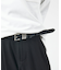 OILED LEATHER BLACK NARROW BELT