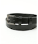 OILED LEATHER BLACK NARROW BELT