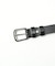 OILED LEATHER BLACK NARROW BELT