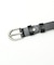 OILED LEATHER BLACK NARROW BELT