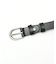 OILED LEATHER BLACK NARROW BELT