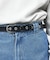 OILED LEATHER BLACK NARROW BELT