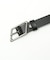 OILED LEATHER BLACK NARROW BELT