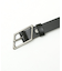 OILED LEATHER BLACK NARROW BELT