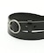 OILED LEATHER BLACK NARROW BELT
