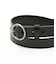 OILED LEATHER BLACK NARROW BELT