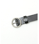 OILED LEATHER BLACK NARROW BELT
