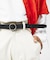OILED LEATHER BLACK NARROW BELT