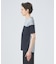【フロントシーム】アシンメトリー配色 半袖 Tシャツ