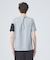 【フロントシーム】アシンメトリー配色 半袖 Tシャツ