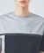 【フロントシーム】アシンメトリー配色 半袖 Tシャツ