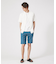 【定番】ノーカラー Vネック 半袖シャツ