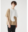 【ウズマキ】アシンメトリー 配色 オーバーサイズ ポンチ Tシャツ