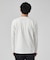 【チェック柄】ジャガード クルーネック 長袖 Tシャツ