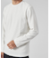 【チェック柄】ジャガード クルーネック 長袖 Tシャツ