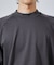 【モックネック】度詰め天竺　ラグランスリーブＴシャツ
