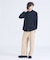 デニムライク ワイドストレート スラックス / ワイドパンツ