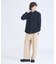 デニムライク ワイドストレート スラックス / ワイドパンツ
