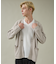 【定番】ドレスポンチ Vネック 長袖Tシャツ / ストレッチ
