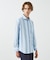 【FLEX SHIRTS】360°ストレッチ パッチワークストライプシャツ /