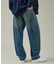 【ヴィンテージ加工】 LIGHT CURVED DENIM /ワイドデニム/ライ