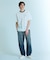 【ヴィンテージ加工】 LIGHT CURVED DENIM /ワイドデニム/ライ