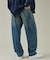 【ヴィンテージ加工】 LIGHT CURVED DENIM /ワイドデニム/ライ