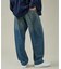 【ヴィンテージ加工】 LIGHT CURVED DENIM /ワイドデニム/ライ