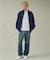 【ヴィンテージ加工】 LIGHT CURVED DENIM /ワイドデニム/ライ
