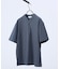 【接触冷感】Vネック スキッパーTシャツ/ヘンリーネック/COVEROSS(R)