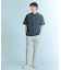 【接触冷感】Vネック スキッパーTシャツ/ヘンリーネック/COVEROSS(R)