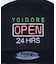 【YOIDORE/ヨイドレ 】 オアイソ刺繍 CAP/24HRS OPEN/ベー