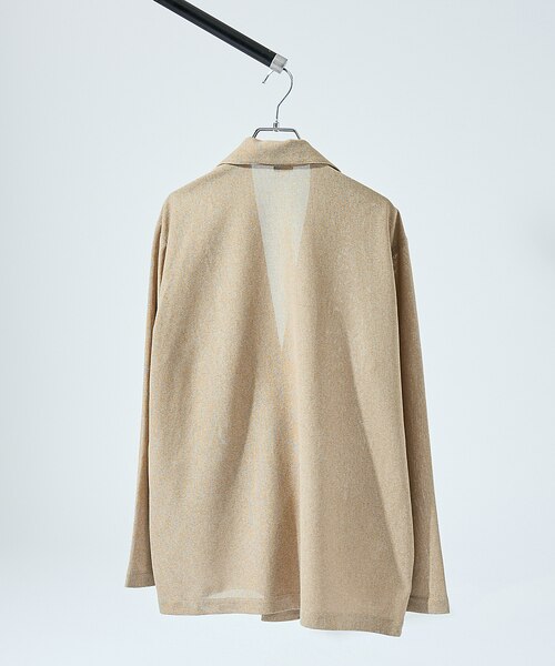 シアー素材】SHARIR JERSEY ラペル カーディガン / 吸水速乾 軽