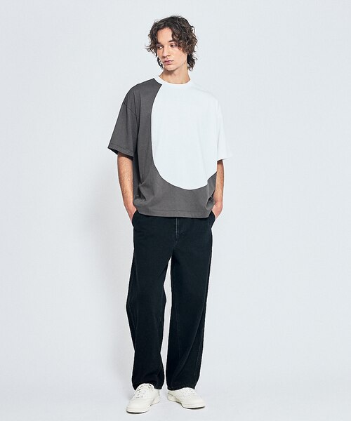 アバハウス（ABAHOUSE）/ウズマキ バイカラー 半袖Tシャツ / オーバーサイズ ウズマキ バイカラー 半袖Tシャツ / オーバーサイズ｜アバハウスの通販