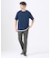 【レイヤード】ストライプ ジャガード 半袖Tシャツ