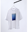 グラデーション グラフィック プリントTシャツ/オーバーサイズ