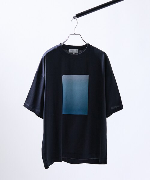 グラデーション グラフィック プリントTシャツ/オーバーサイズ