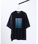 グラデーション グラフィック プリントTシャツ/オーバーサイズ