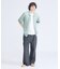 【透かし編み】バイアス メッシュニットポロ  / ニットシャツ