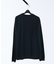 【シルケット加工】モックネック ロングTシャツ