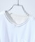 キーネック カノコ半袖Tシャツ / フェイクレイヤード