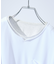 キーネック カノコ半袖Tシャツ / フェイクレイヤード