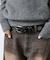 【ウエスタン スタッズ レザー ベルト】35mm black Studded b