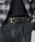 【ウエスタン スタッズ レザー ベルト】35mm black Studded b
