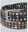 【ウエスタン スタッズ レザー ベルト】35mm black Studded b