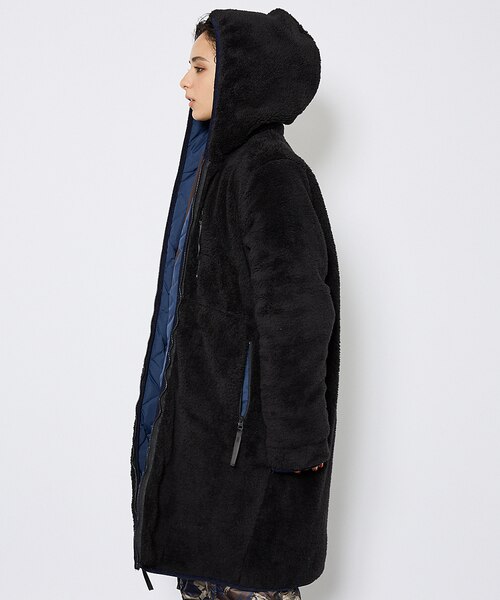 TAION シティ リバーシブル パイピングフード ダウン×ボア コート 楽天市場】・TAION｜City Piping Hood Revarsible Down Boa Coat