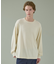 コットンブークレー クルーネックニット