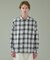 オンブレーチェック オープンカラーシャツ / オーバーサイズ