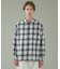 オンブレーチェック オープンカラーシャツ / オーバーサイズ