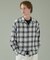 オンブレーチェック オープンカラーシャツ / オーバーサイズ